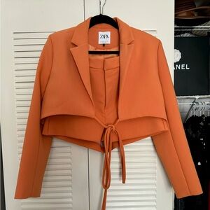 Blogger Favorite Zara Cropped Blazer and Skort Set